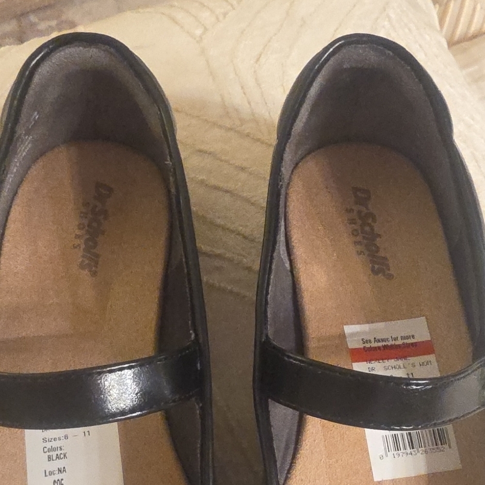 Dr. Scholl's Wexley Jane Classic Black Flats with Strap Size 9.5 Wide - Picture 9 of 16